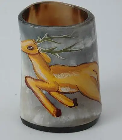 Natural Viking Drinking Horn Mug Steins Mugs For Beer Wine Mead Ale Horn Tankard by SHAN INDIA