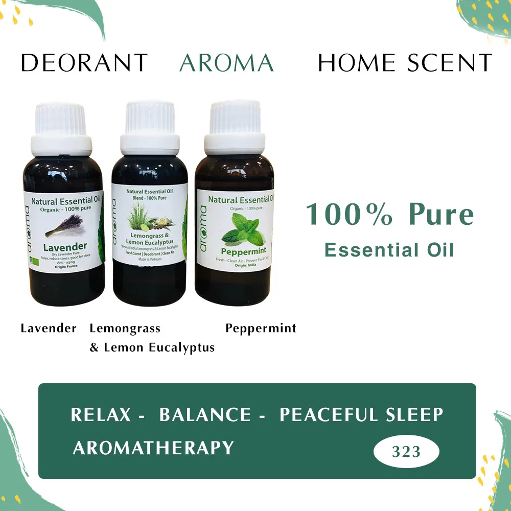 Набор из 3 Эфирных Масел Лаванды лимона эвкалипта перца новый диффузор 100% чистый ароматерапия свежий воздух очистка расслабление декорирование Scentoil
