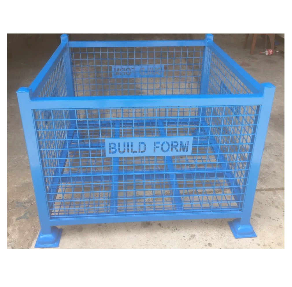 Клетка для поддонов, Штабелируемая корзина для строительных лесов, Штабелируемый контейнер из проволочной сетки