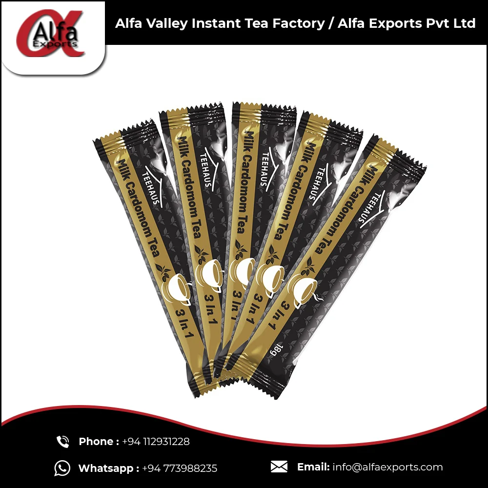 100% чистый однородный сыпучий чайный лист 3 в 1 премикс молока кардамона порошок 18 г саше по хорошей цене