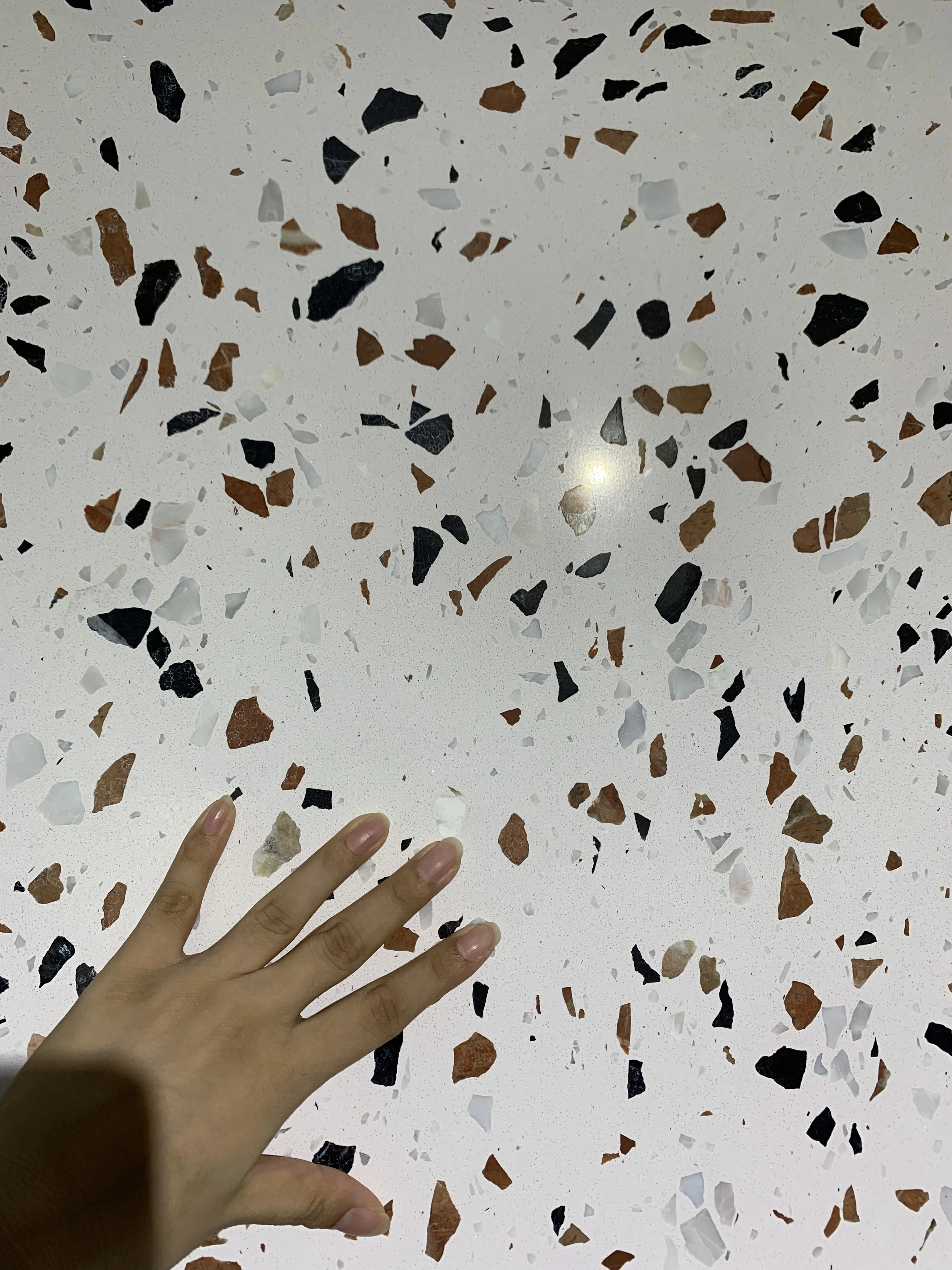 terrazzo slab white terrazzo decor artificial stone floor wall table top manufactured furniture large scale cement terrazzo