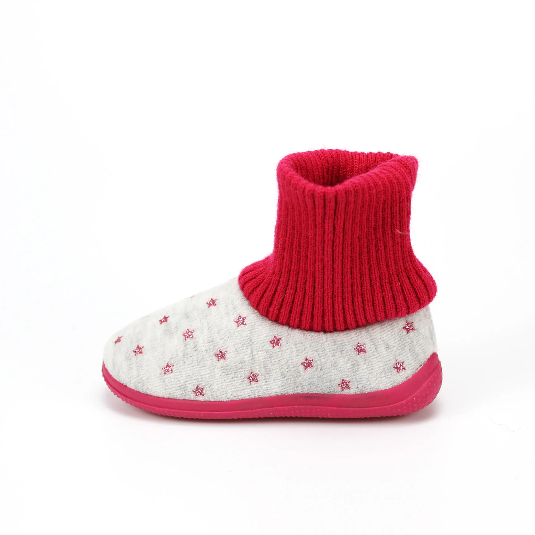 
Wholesale good quality red star soft warm winter home kids TPR outsole boot baby indoor slipper 
