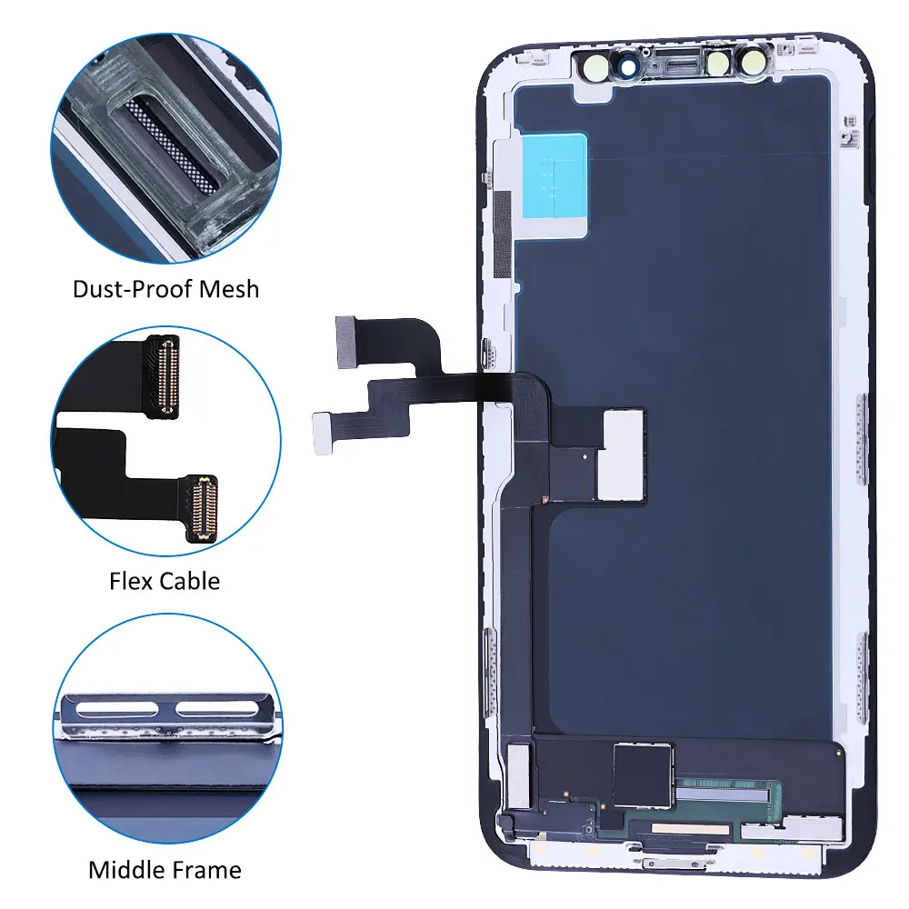  Elekworld OEM Incell TFT ЖК-дисплей для iPhone X XR XS Max 11 Pro сенсорный экран замена мягкий жесткий