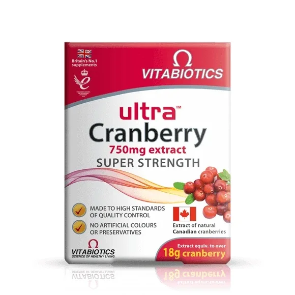 Vitabiotics Ultra Cranberry 750mg Extract Super Strength 30 VTabs (EAN 5021265244867)