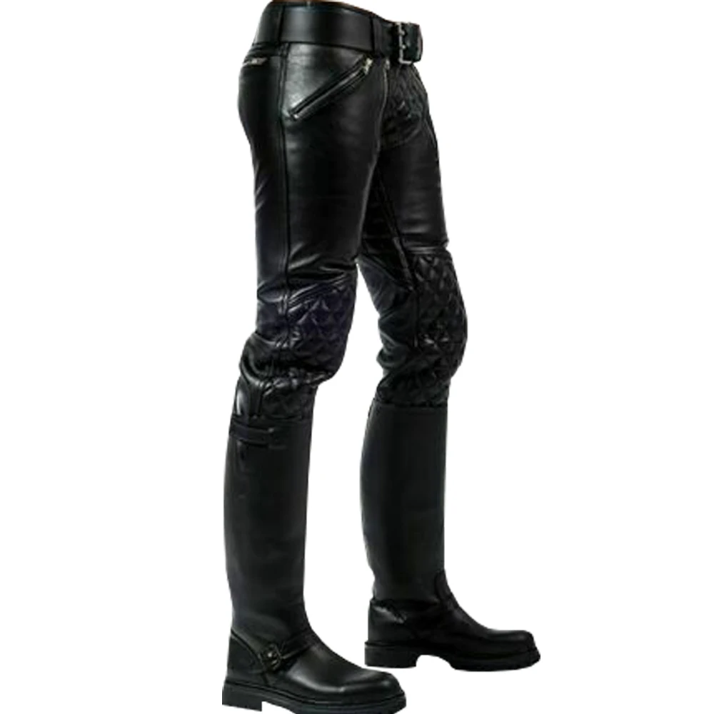 Men Fashion Slim Fit Leather Pants Casual wear Original Leather Best quality Men Leather Pants for Adults