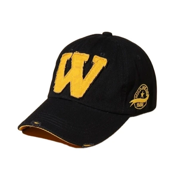 Men Letter Patch Baseball Caps Unisex Adjustable 6 Panel Casual Snapback Cotton Baseball Caps Men Women Dad Mesh Hat