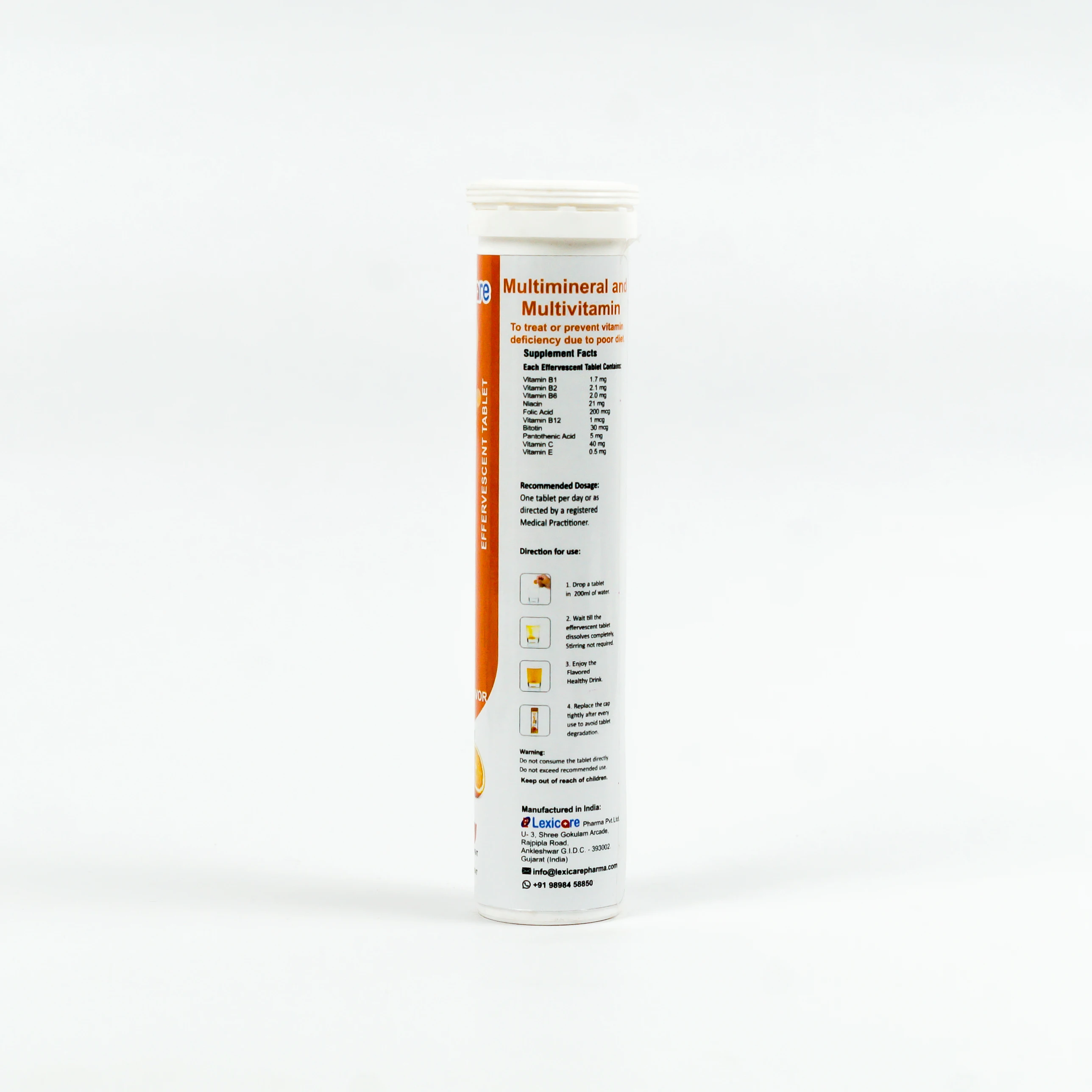 High Quality Multivitamin and Multimineral Effervescent Tablet with good taste and flavor  adult.