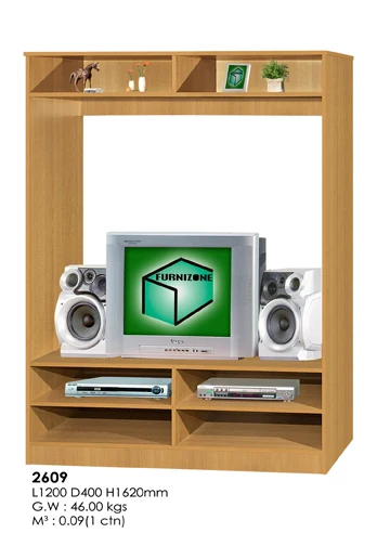 Hot Selling Modern Design 6 Shelf MDF TV Cabinet Wood Living Room Furniture from Malaysia Bedroom Office Outdoor Hall Entry-2609