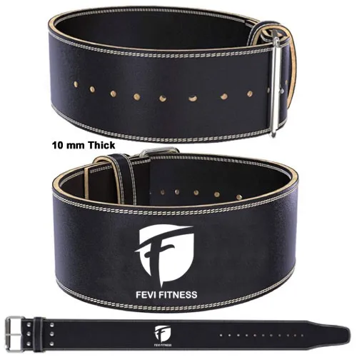 
High Quality Cowhide Leather 10 mm Thickness Single Prong Gym Powerlifting Belt 
