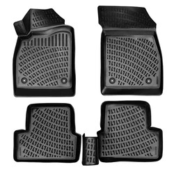OttoFix High-Quality 3D Car Mats for Astra J Corsa Black/Beige Customized Easy Clean Mat Astra TPE Floor Protector After 2009