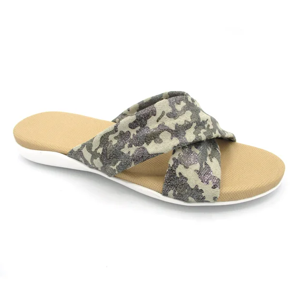 
Anatomical Insole Leather Woman Slippers 