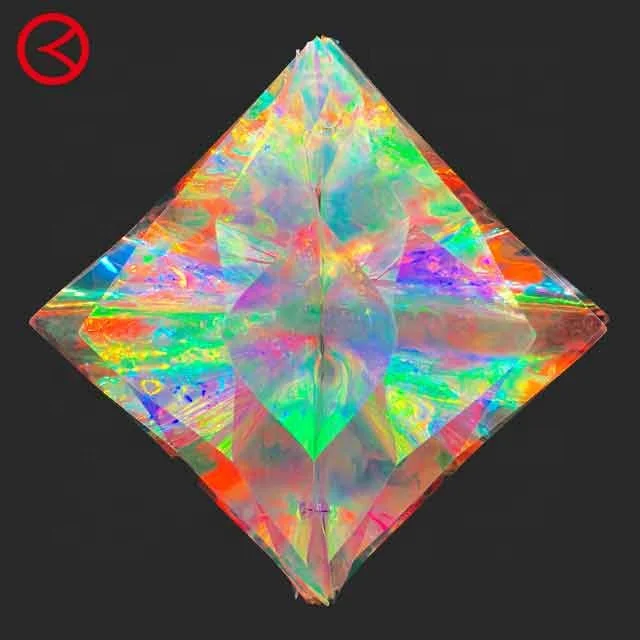 hot sell diamond shape of iridescent decoration