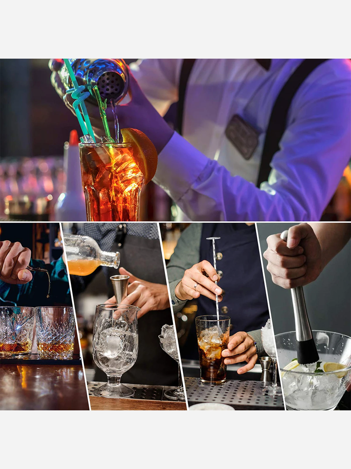 Cocktail Shake Stainless Steel BarwareSteelWine Accessories Sets 9 Kits in Leather Box for Wine Lovers  bar  ware  best