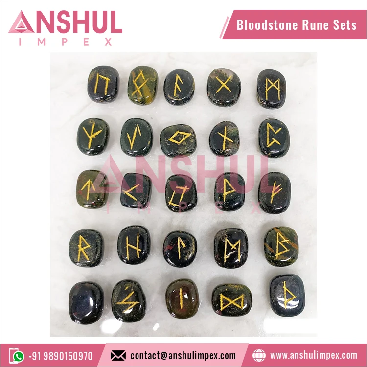 Оптовая продажа набор резных натуральных фиолетовых аметистов рун небольшого размера