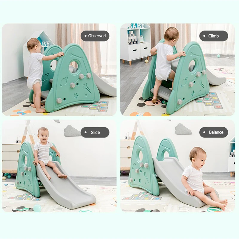 ABST New Cute Hot Sell Baby Kindergarten Indoor Playground Slide And Swing Toy