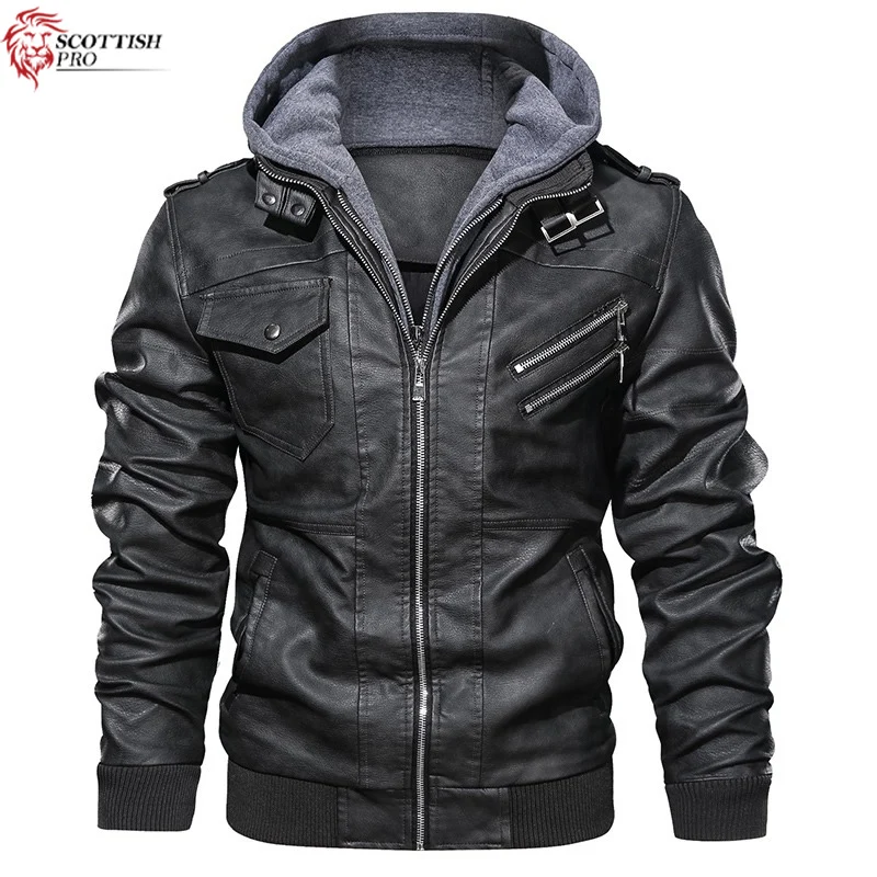 Fashion Designs Boys Classic Biker Jacket Motorcycle Pu Leather Jacket For Mens Slim Fit Leather Coat