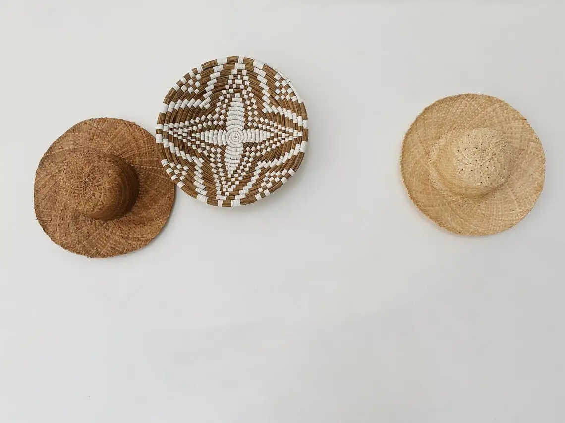 Handmade Artificial Colored Raffia Grass Hanging For Indoor Wall Decoration