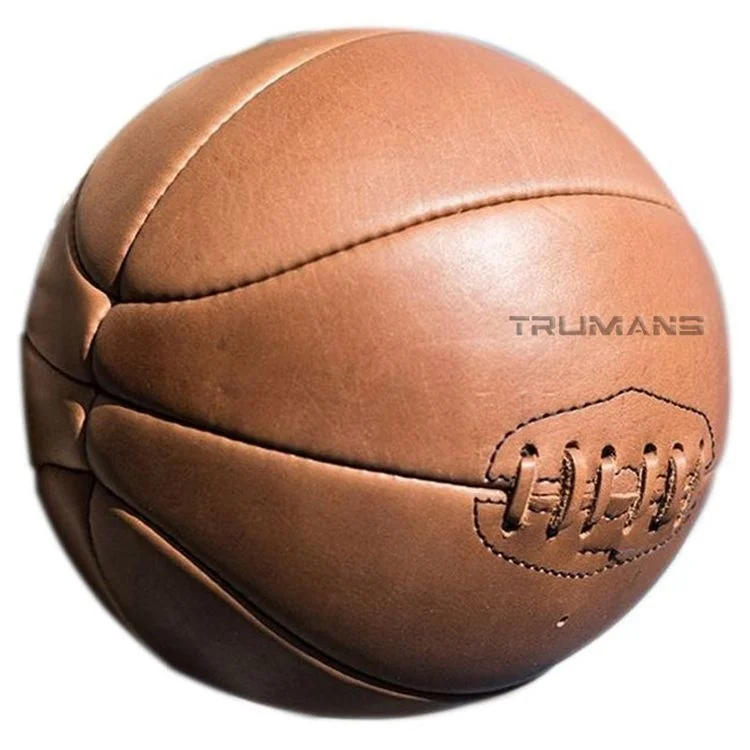 Top Quality Vintage Antique Handcrafted Size 5 Genuine Leather Best Handmade Basketball with Custom Logo