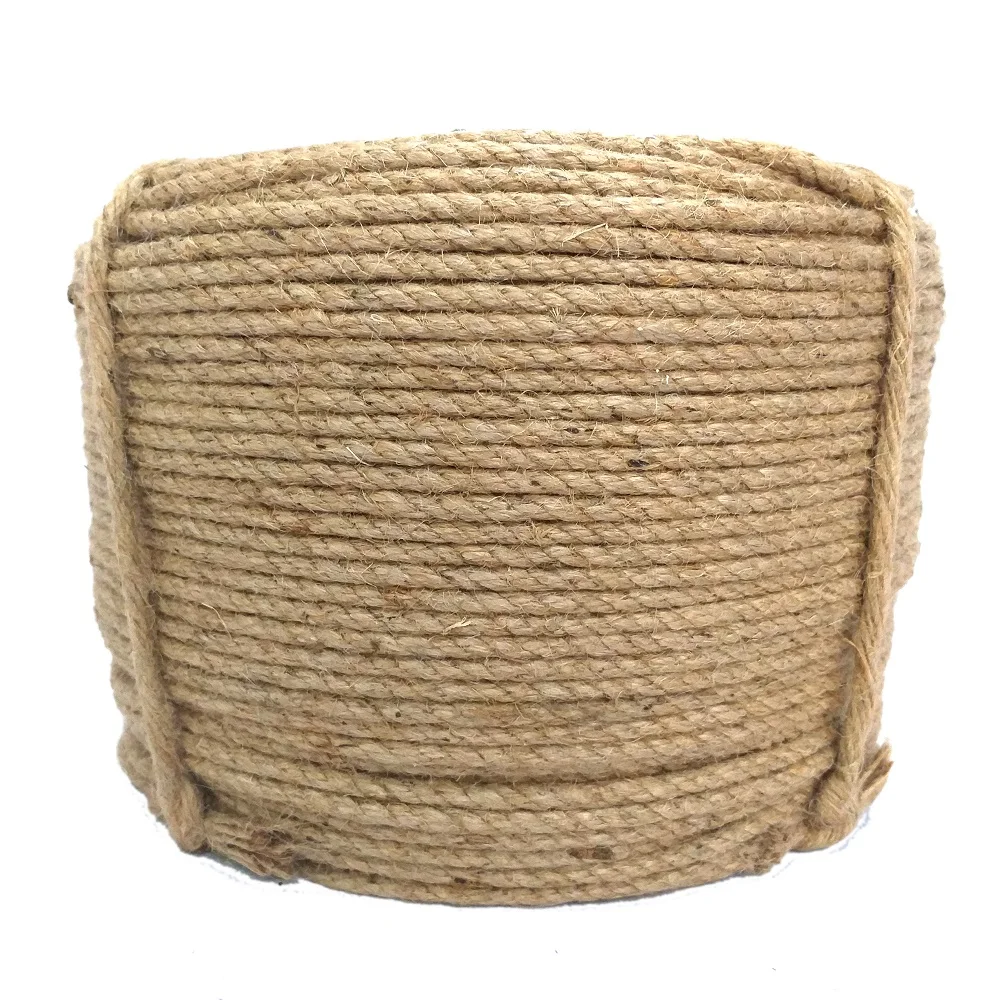 Jute Rope from Bangladesh Factory Direct High Quality 100% Natural Twist Rope 3 Strand 6mm-50mm Eco-friendly Custom : 0008 BD