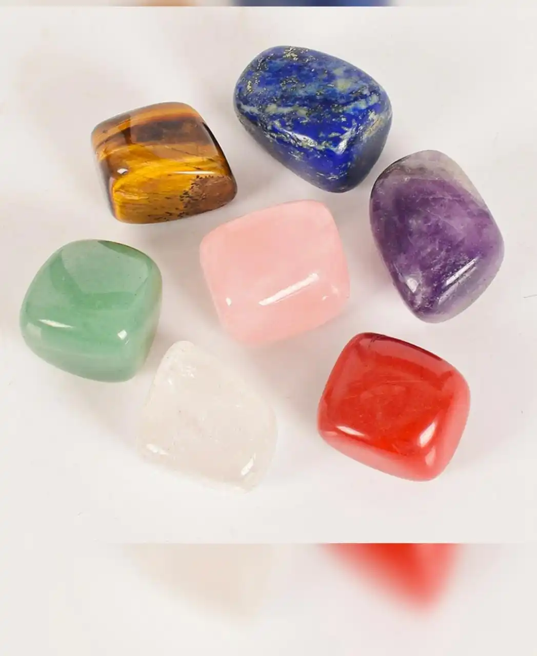 Wholesale Crystal chakra tumbled stone reiki healing sets