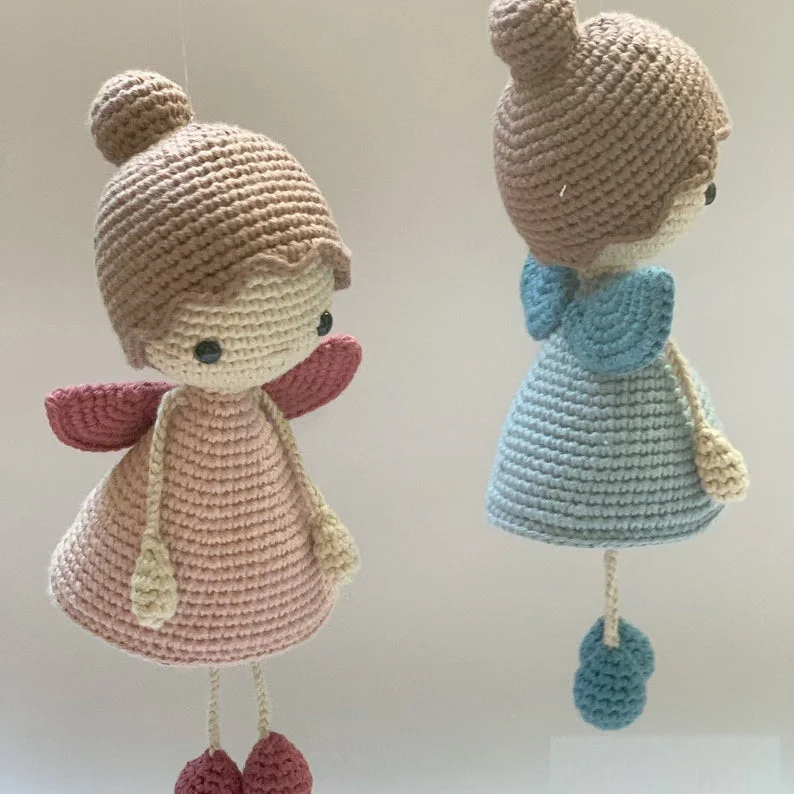 
Handmade DIY Kids Crochet Safe for Baby Cute doll Lovely Flying Fairies Amigurumi Made in Vietnam Customized Baby Crochet Toys 