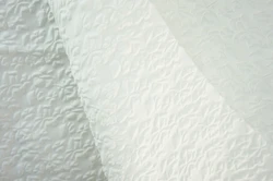 White foam micro stereo small leaf jacquard 100% pure polyester for evening dress fabric