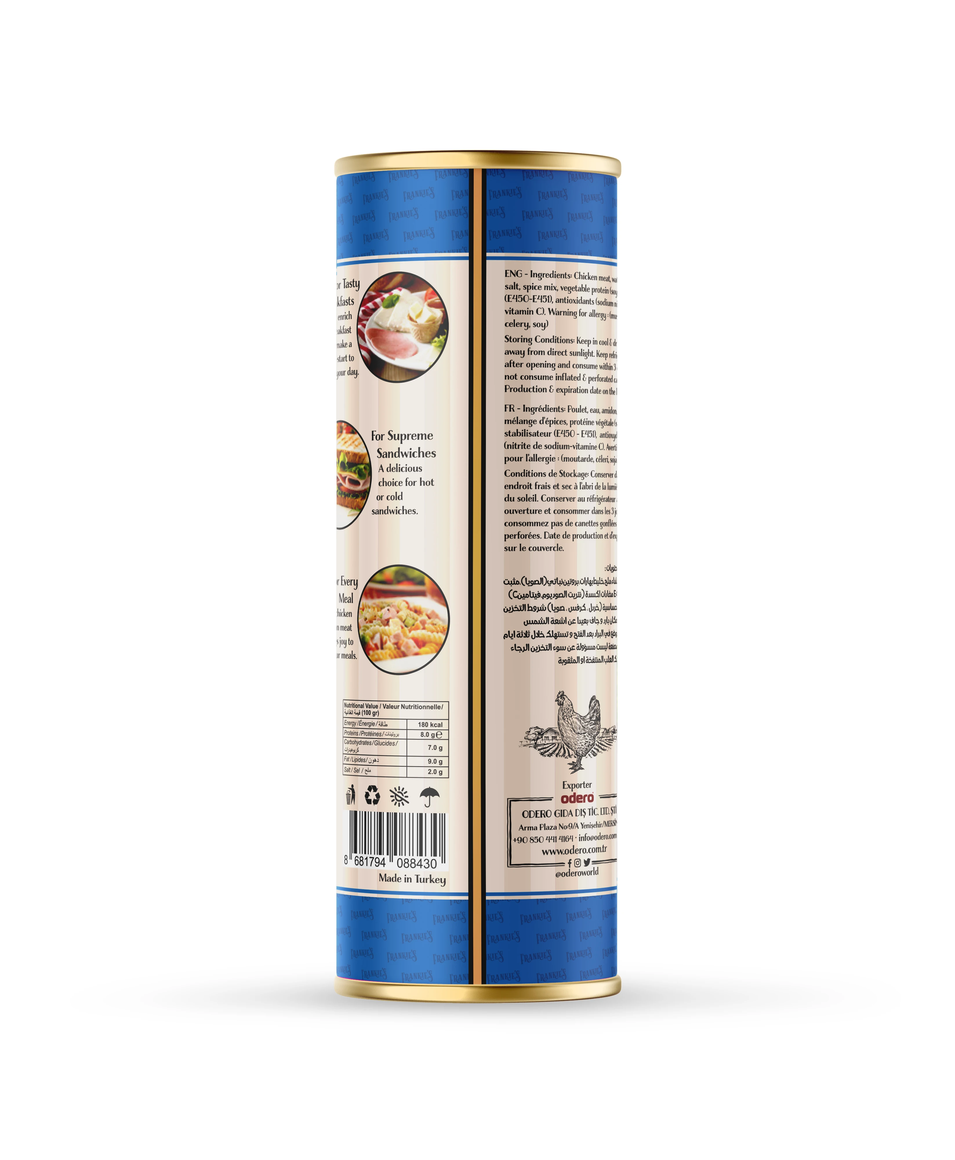 
850 gr Frankies Chicken Luncheon Meat Premium Quality Affordable Price 