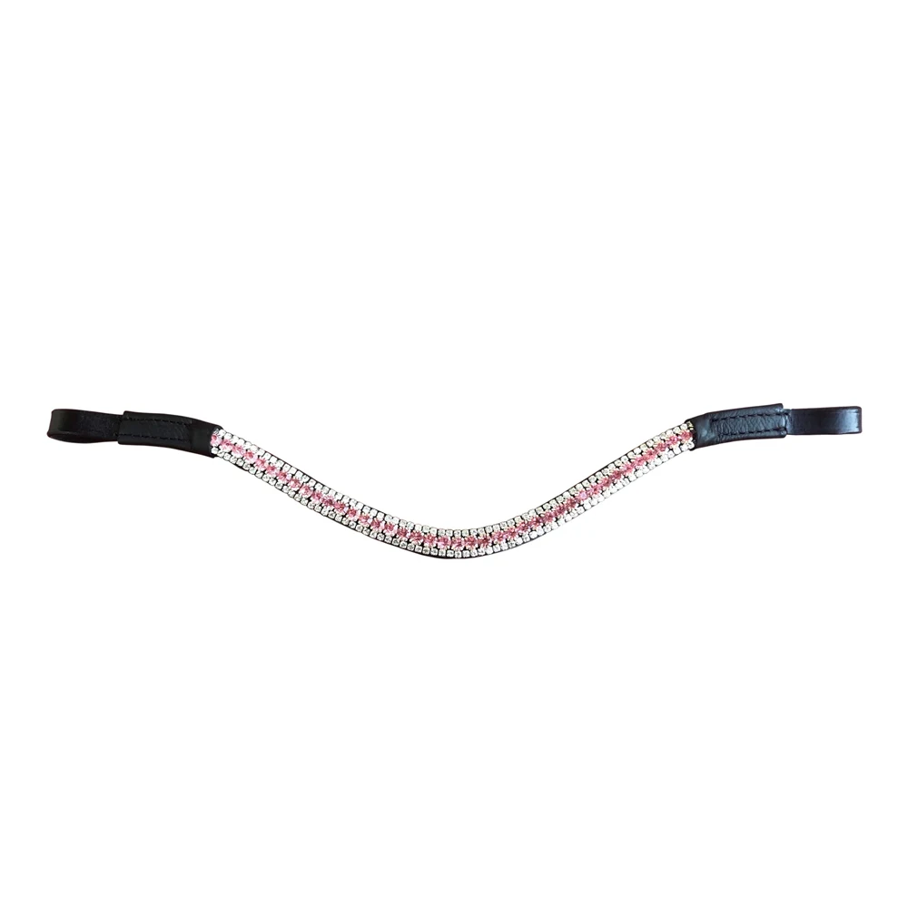 Handmade Genuine Leather Horse Browbands With Baby Pink Crystal Studded Buy At Wholesale Price