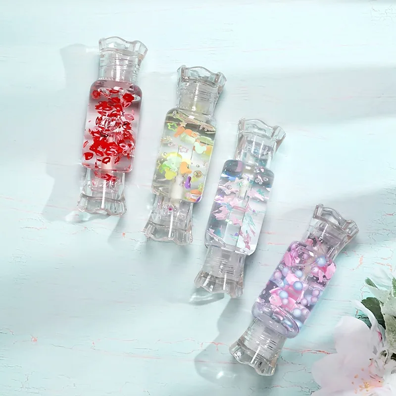 Custom cute candy organic vegan clear lipgloss private label essential lip oil oem rts vitamin transparent lip gloss for kids