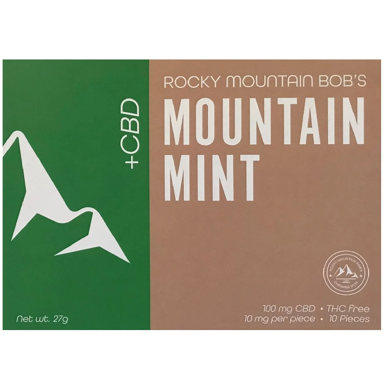 
Best selling Organic RMB CBD Chewing Gum - 10pack - 10mg/pc - 100mg - Mountain Mint 