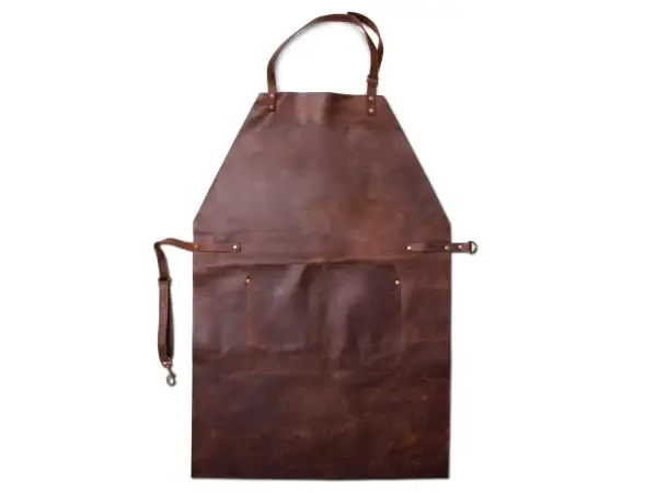 Фартук мужской для сварки кожи, термостойкий высокопрочный рабочий инструмент, шесть карманов, Премиум качество