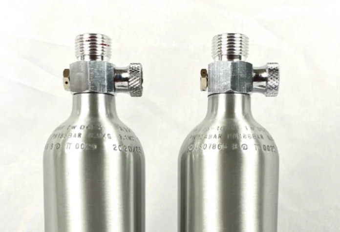 TPED 1L Refillable gas CO2 Aluminum Cylinder with G5/8 on/off valve for aquarium