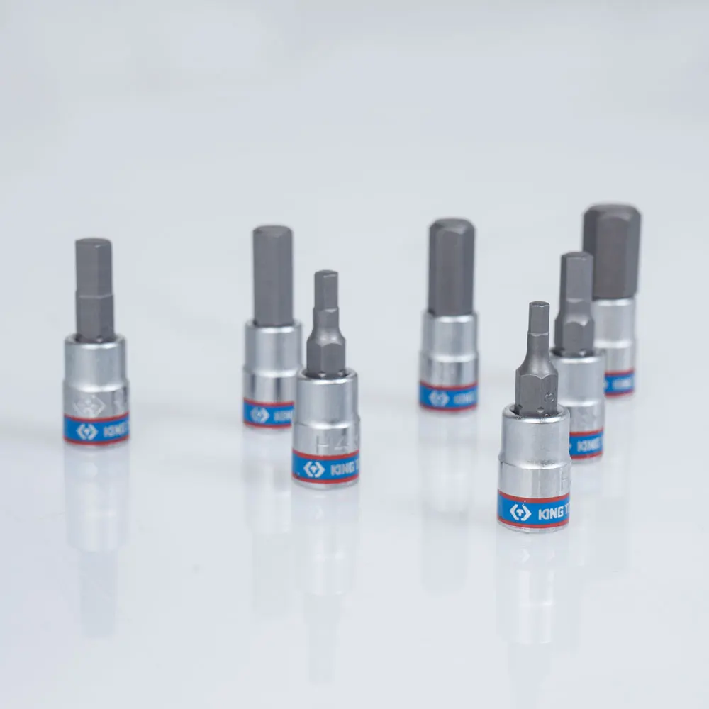 KING TONY Wholesale DIY 7PCS 1/4 DR.Hex Socket Set Head Bit industrial Mechanical Socket Set tool Set H 2127PR