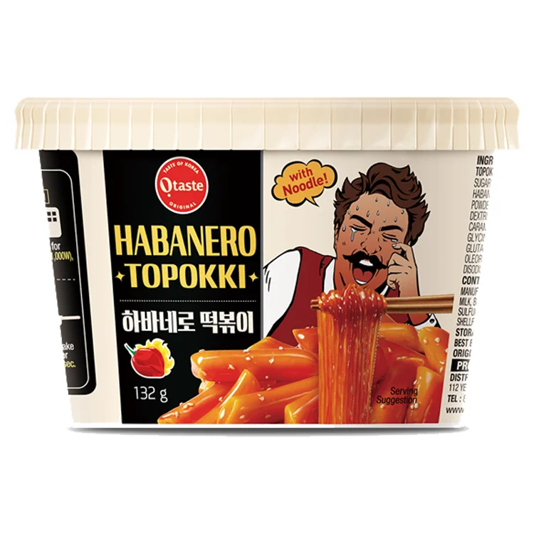 Habenero Topokki (хит острый x2) чашка острые лапши Корейская мгновенная Корейская пищевая лапша коробка