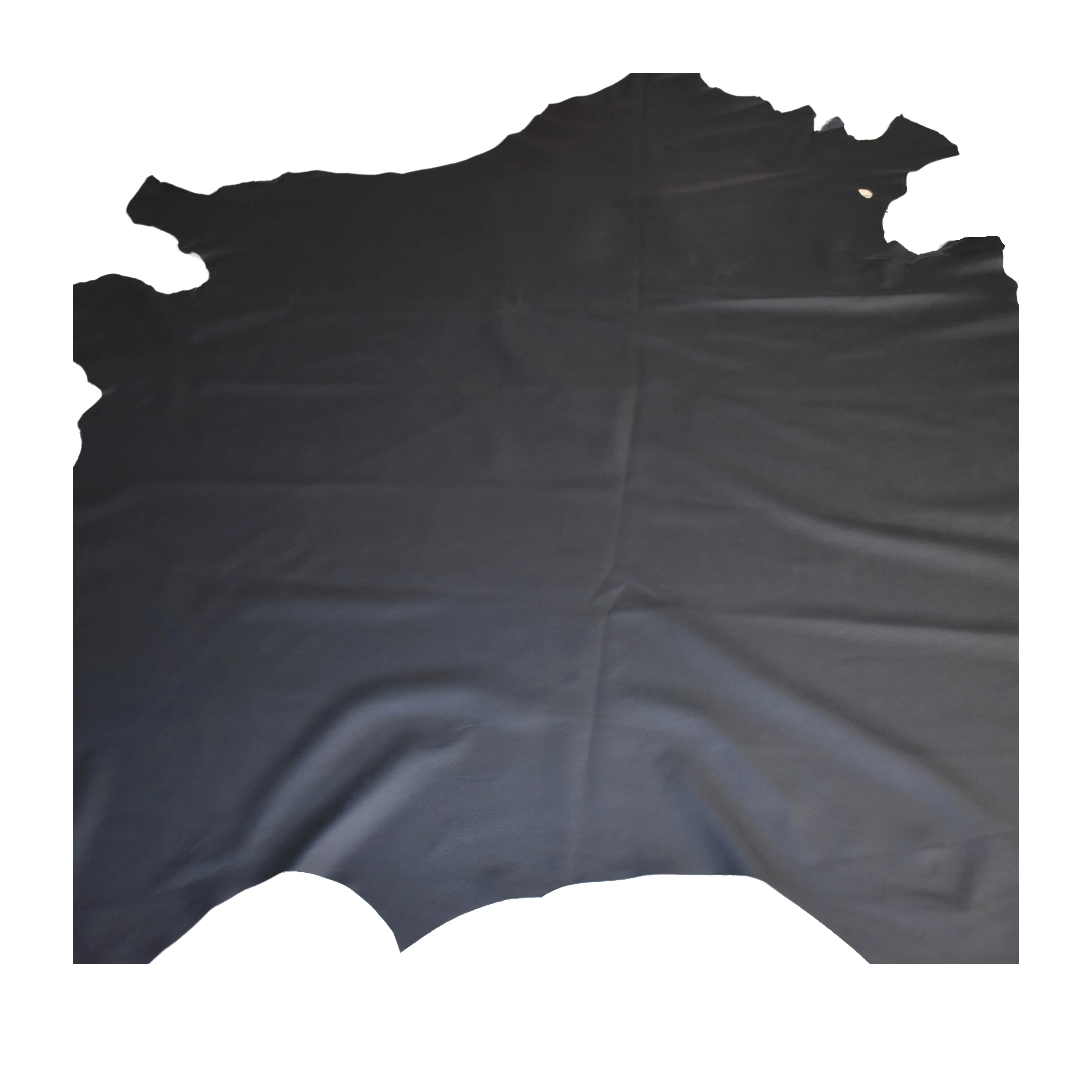 Black Cow Full Grain Dollar Leather with Full Texture