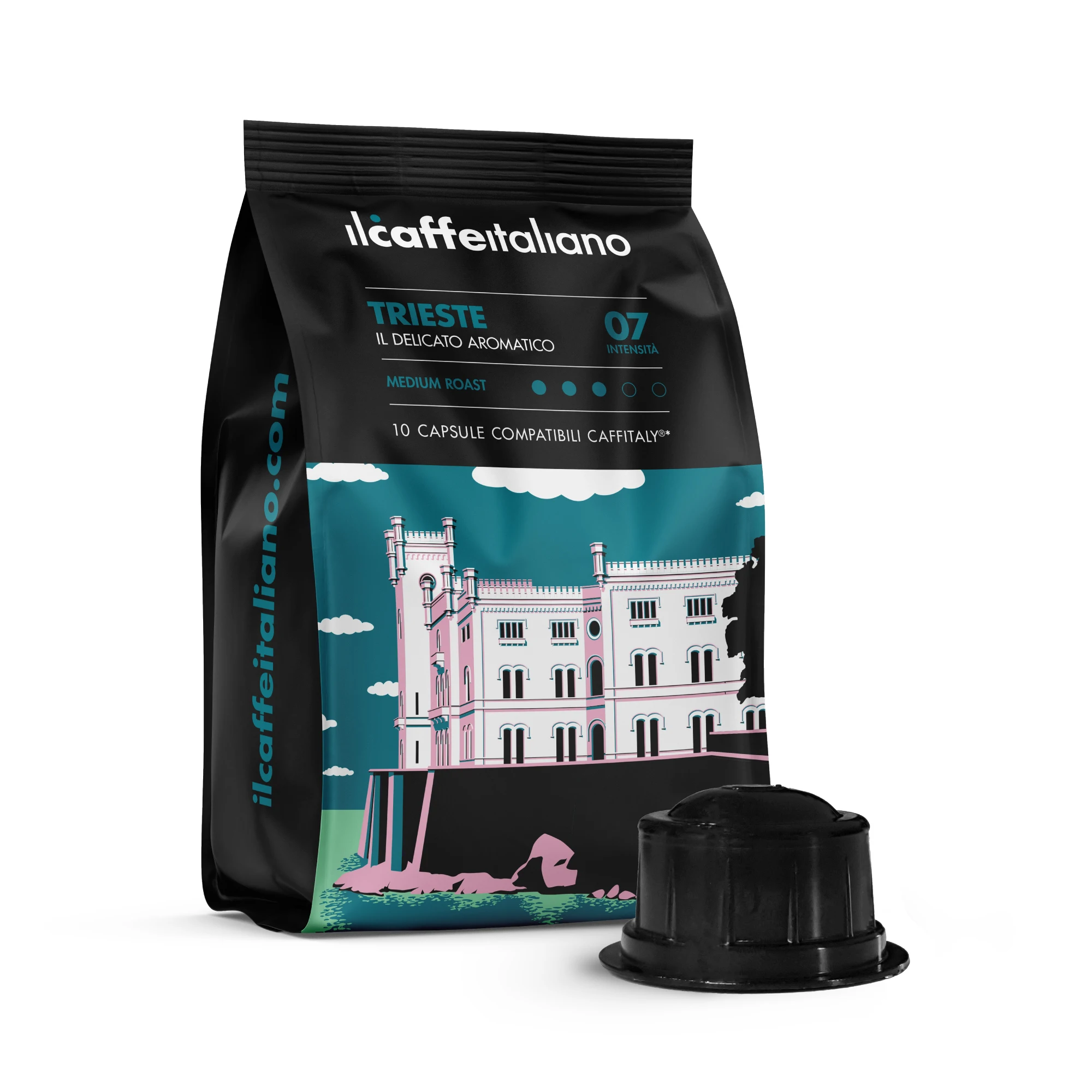 100 Compatible Coffee Capsules Caffitaly (R)* - Trieste - Coffee Capsule