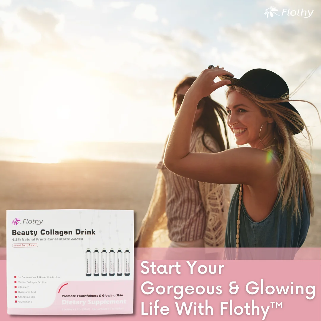 RTS Flothy customized anti wrinkle collagen jelly Peach flavor with natural fruits concentrate and juice Skin Lightening Antiagi