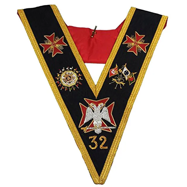 OES Hand Embroidered Order of the Eastern Star OES Grand Associate Patron Masonic Apron Hand Embroider Apron With Gold & Silver