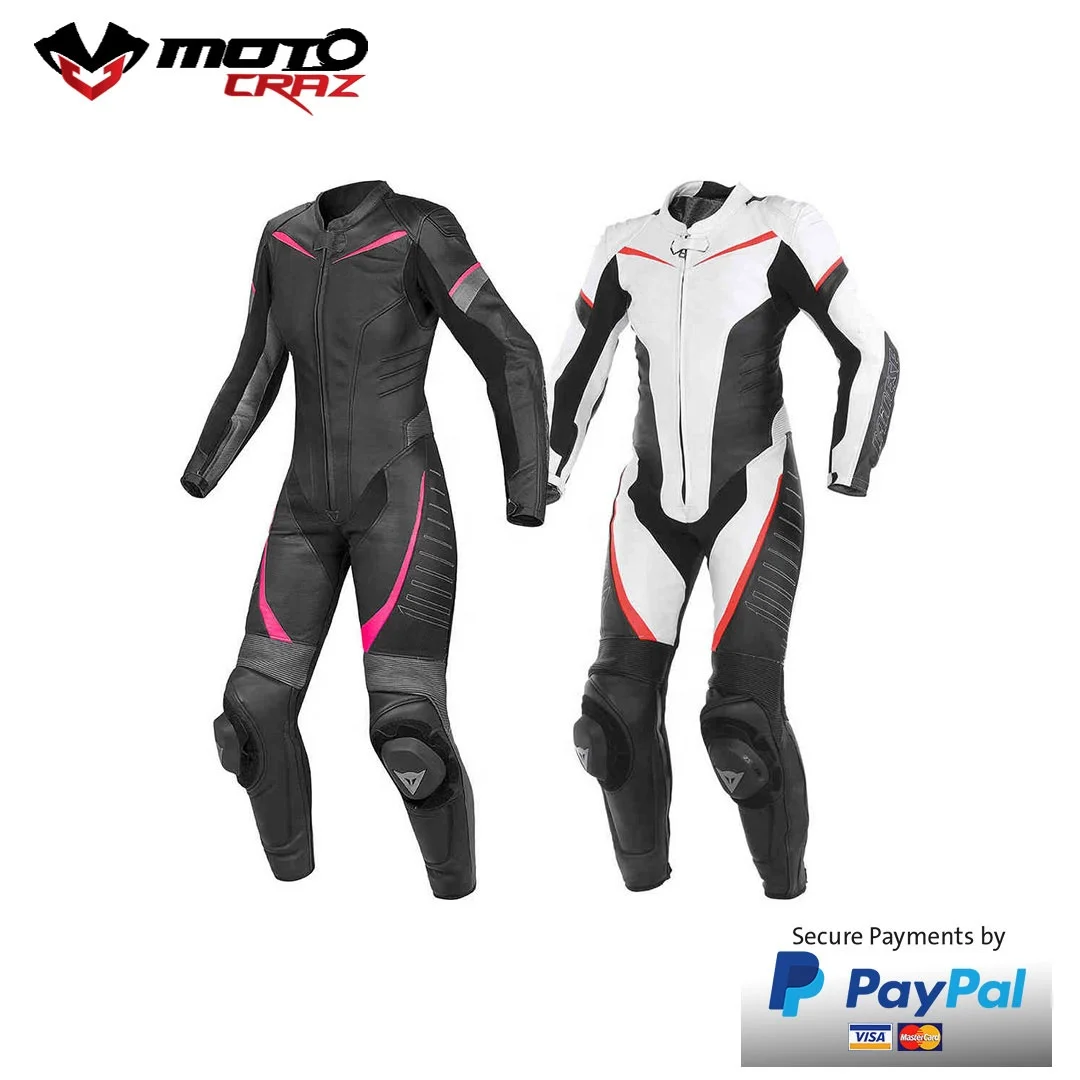 Customize Motorcycle Leather Race Suit Custom Design Leather Motorcycle Suit Black and White Fast Racing Biker Leather Suit