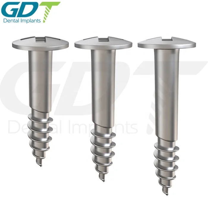 Half Threaded Self-Drilling GBR Tenting Screw Dental Membrane Fixation, Titanium, Israel Made