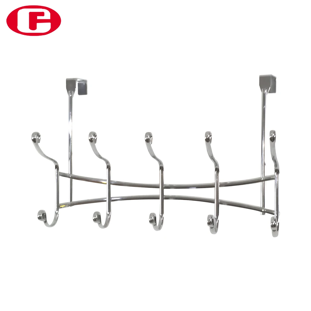 Metal over the door hanging hook With 5 Hook For Kitchen Bathroom Bedroom And Office