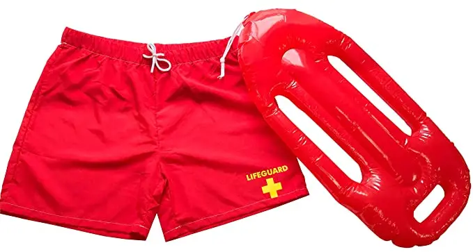 Lifeguard Red Dissolving Swim  Joke Prank Shorts Bachelor Party Stag Do prank Tik tok shorts