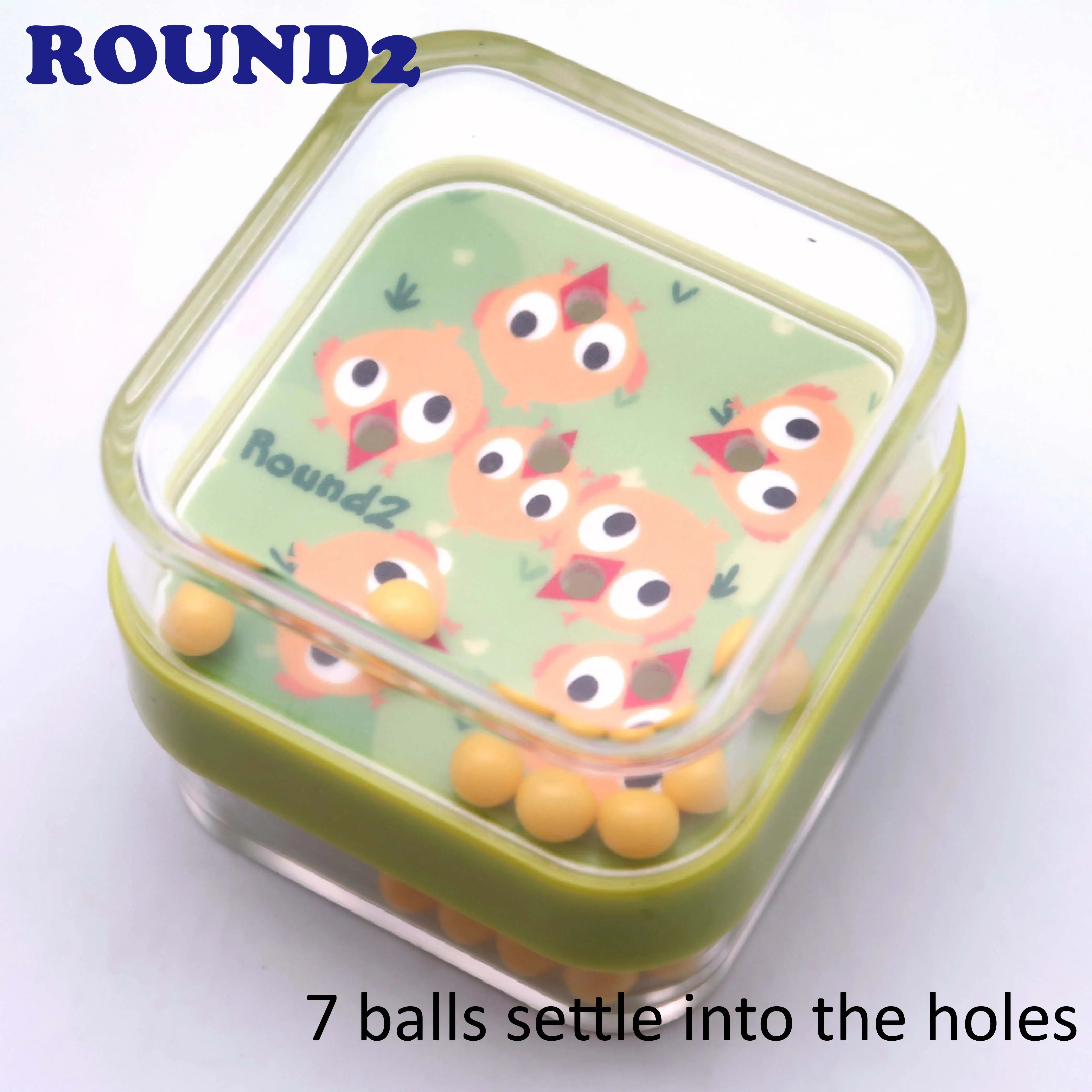 Game Cube for fun and balance Trainer 2-1/8 inch Two sides plastic maze game Feeding Chicken