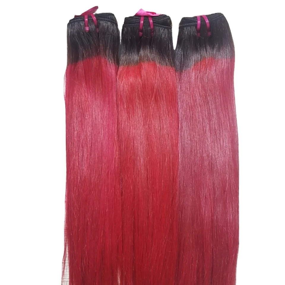 Оптовая продажа, человеческие волосы KingRawHair двойного плетения, прямые волосы с эффектом омбре, вьетнамские волосы 100%