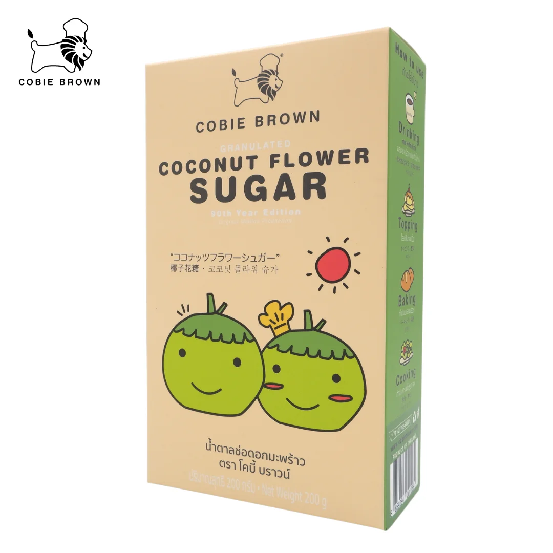 Cobie Brown Brand Organic Healthy Granulated Coconut Flower Sugar 200g. from Thailand