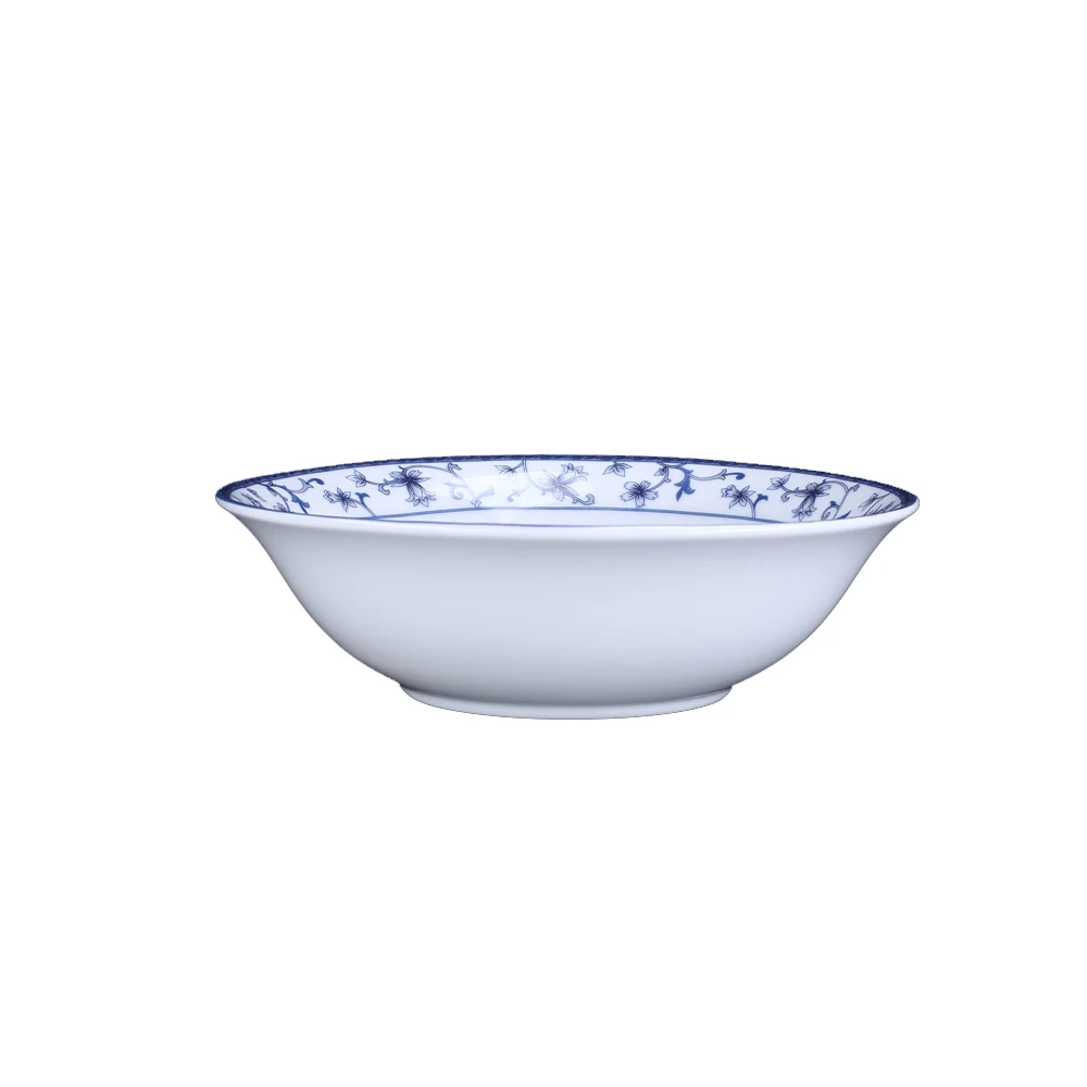 OEM Long Phuong Restaurant Buffet Porcelain Tableware Wide-Mouth Bowl and Dishes Ceramic Plates Wholesale from Viet Nam