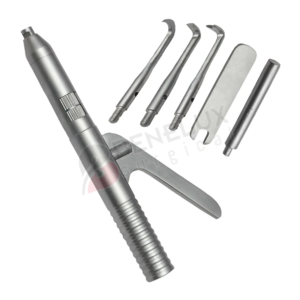 Стоматологический инструмент для удаления короны автоматический пистолет с 4 прикрепляемыми точками и гаечным ключом хирургические инструменты