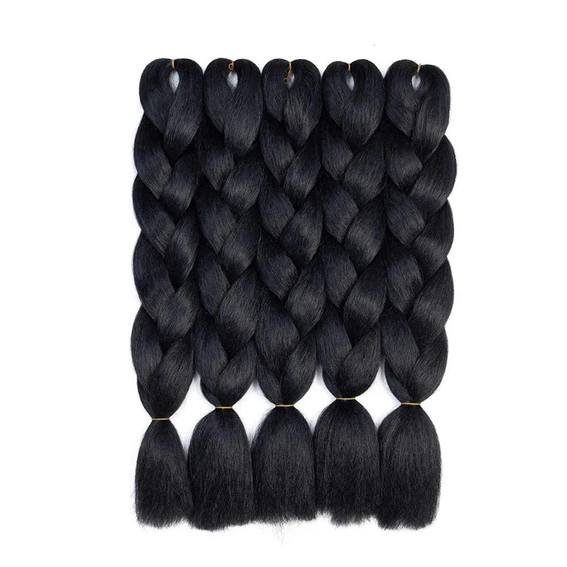 24Inch Twist Braids Braiding Hair Extensions Jumbo Braids Synthetic Hair Support Wholesale
