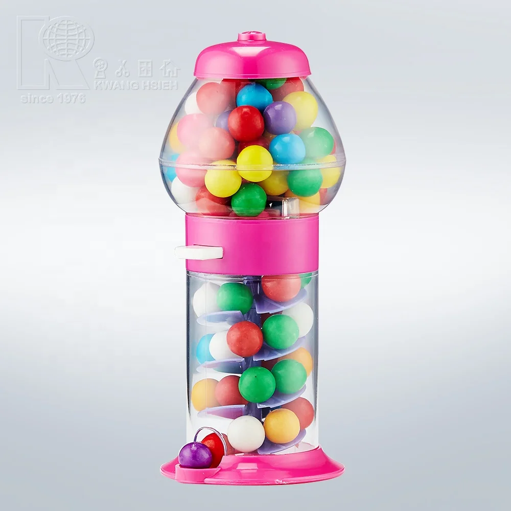 Kwang Hsieh 7.5 Inch Plastic Mini Spiral Gumball Machine