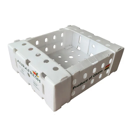New advanced  2023 plastic corflute boxes  fruits and cosmetic  stackable heavy duty pp core boxes for food grade applications